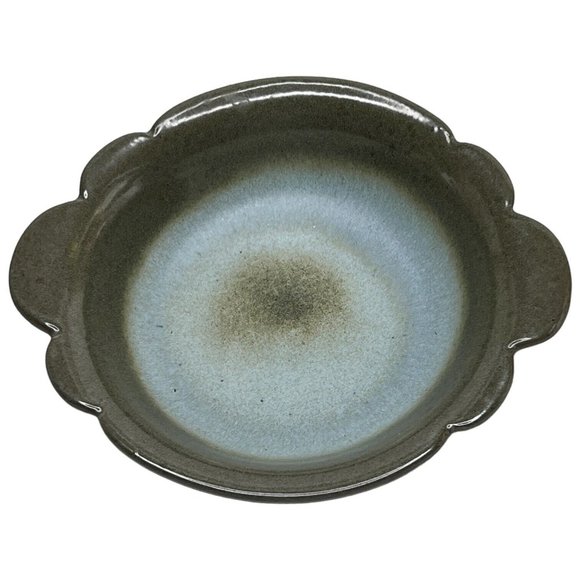 Frankoma Plainsman Green Cereal Bowl Prairie Scalloped Edge Vintage Blue 30B - Picture 3 of 10